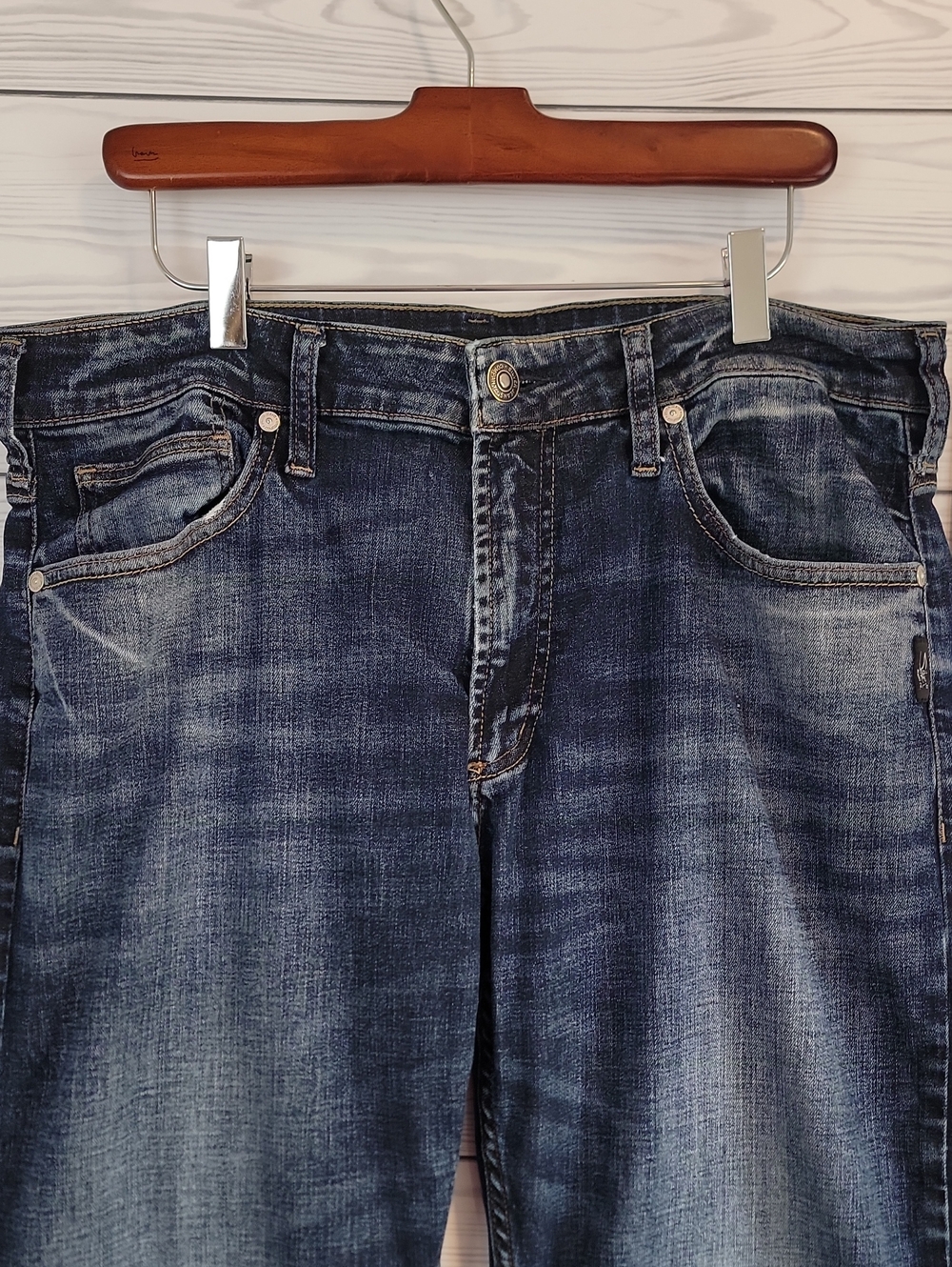 Silver Eddie Dark Indigo Denim Men’s Jean Size 33" X 30" - Picture 2 of 16